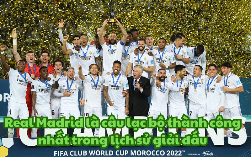 Real Madrid là câu lạc bộ thành công nhất trong lịch sử giải đấu, với năm lần vô địch