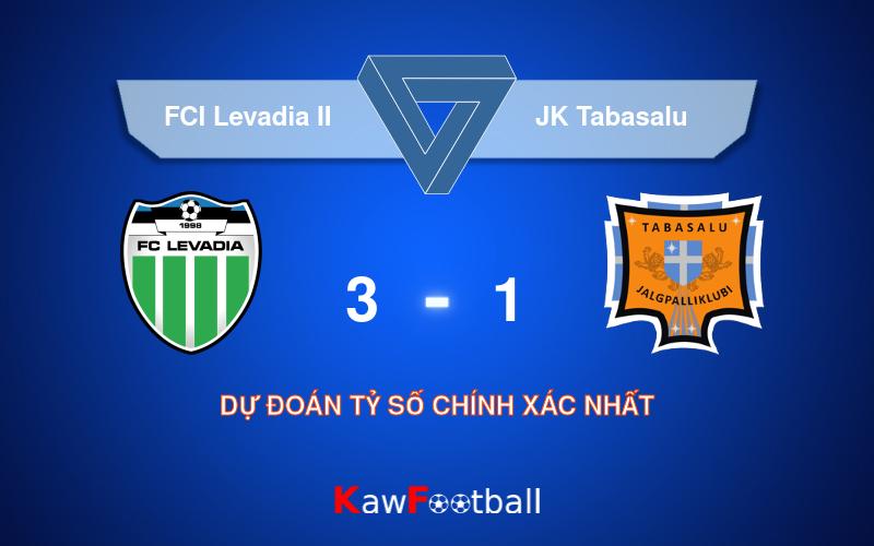 Soi kèo FCI Levadia II vs JK Tabasalu 16h30 11/08/2024