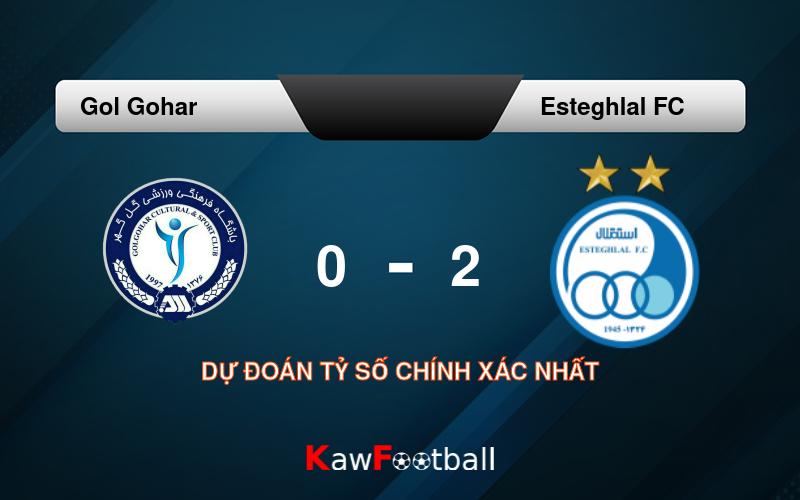 Soi kèo Gol Gohar vs Esteghlal FC 23h00 22/08/2024