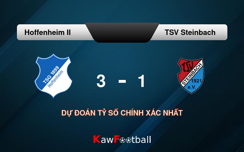 Soi kèo Hoffenheim II vs TSV Steinbach 19h00 11/08/2024