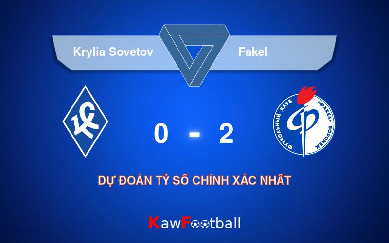 Soi kèo Krylia Sovetov vs Fakel 21h30 11/08/2024