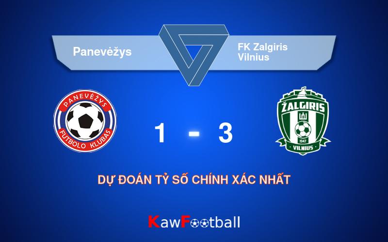 Soi kèo Panevėžys vs FK Zalgiris Vilnius 22h25 11/08/2024