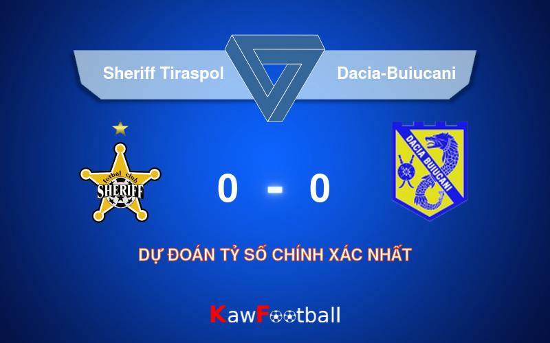 Soi kèo Sheriff Tiraspol vs Dacia-Buiucani 23h00 04/08/2024