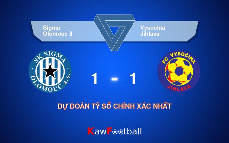 Soi kèo Sigma Olomouc II vs Vysočina Jihlava 15h15 11/08/2024