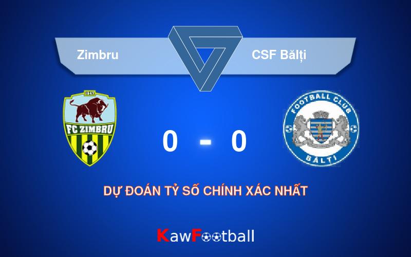 Soi kèo Zimbru vs CSF Bălți 23h00 04/08/2024