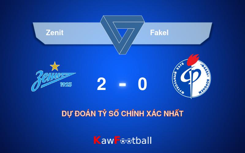 Soi kèo Zenit vs Fakel 20h30 21/09/2024