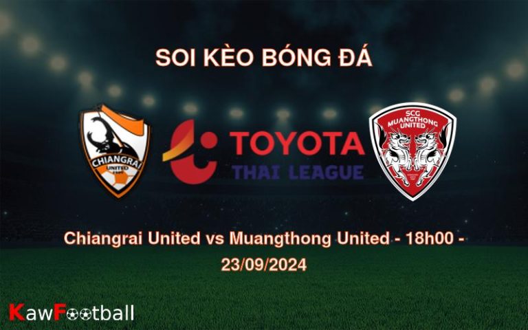 Soi kèo Chiangrai United vs Muangthong United 18h00 23/09/2024