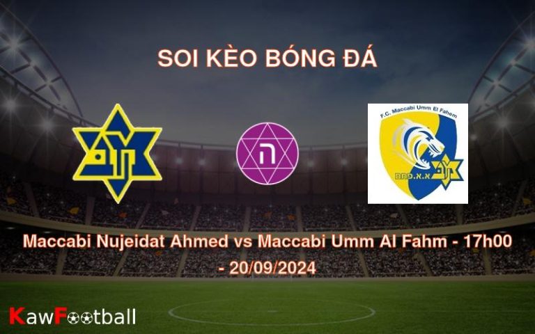 Soi kèo Maccabi Nujeidat Ahmed vs Maccabi Umm Al Fahm 17h00 20/09/2024