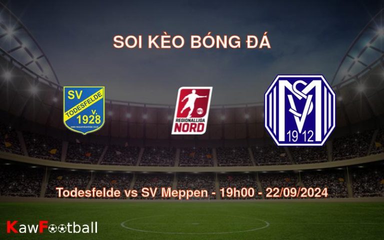 Soi kèo Todesfelde vs SV Meppen 19h00 22/09/2024